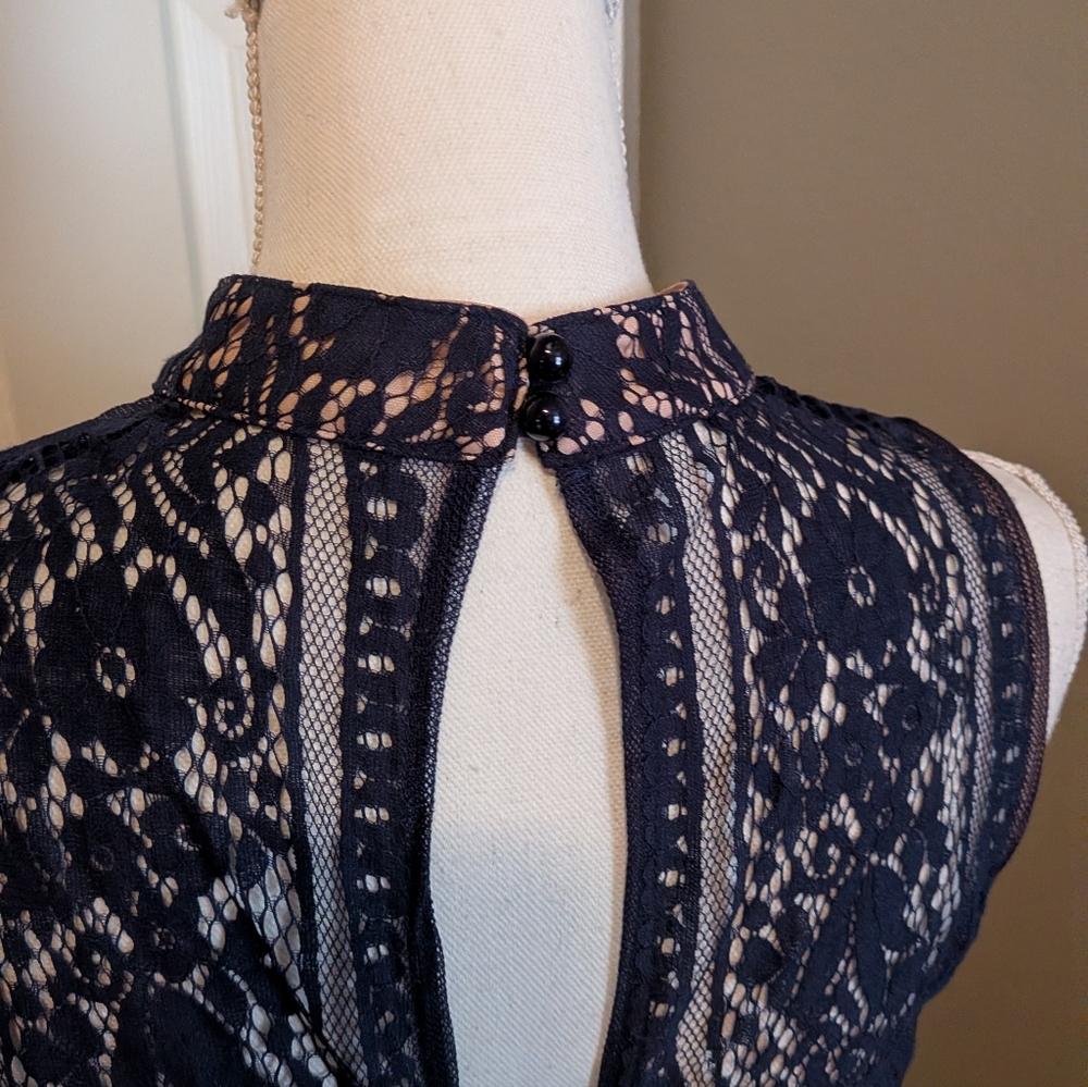 🌟Final🌟 Altar'd State Navy Lace Midi Dress - Picture 6 of 9